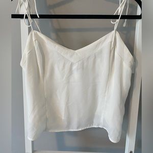 Abercrombie & Fitch White Spaghetti Strap Top